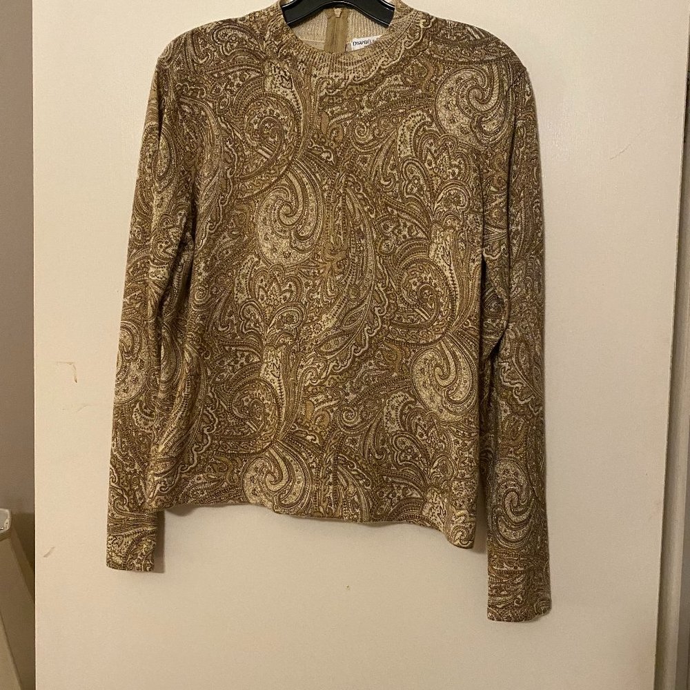 Gold knit top